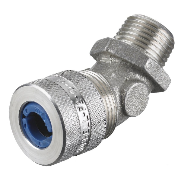 Kellems Wire Management, Cord Connectors, 45 Degree Male, .38-.50", 3/4", Aluminum